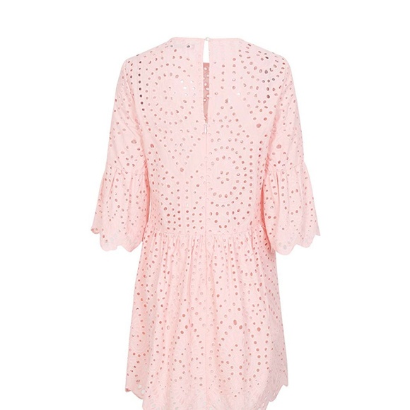 LYRIKA Pink Lace Mini Tunic Dress - Picture 6 of 8